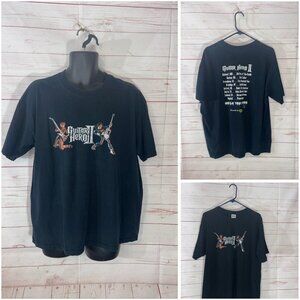 Vintage 2006 Guitar Hero II Video Game Black T Shirt Men's Size XL Anvil Tag